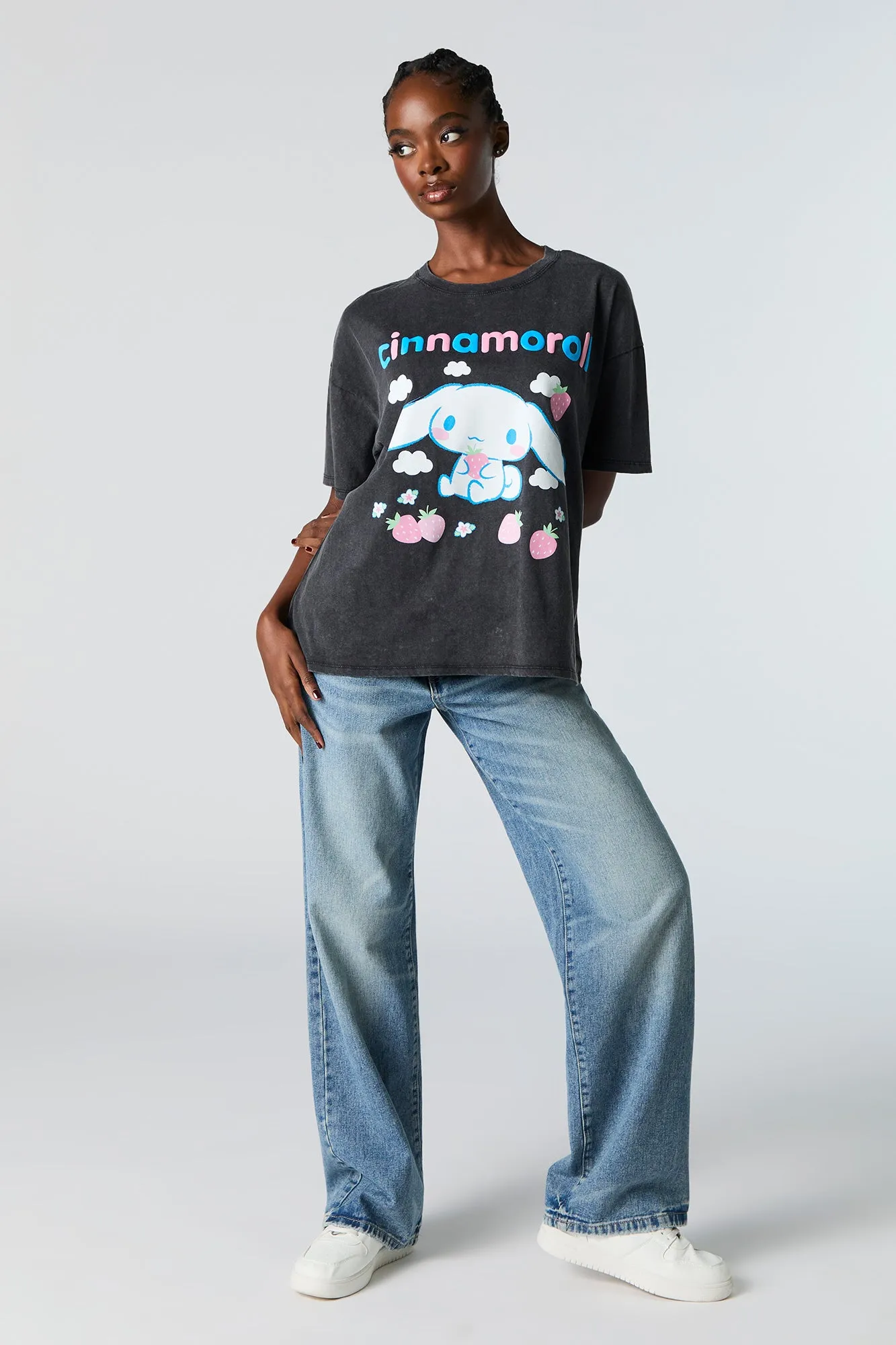 Cinnamoroll Graphic Washed Boyfriend T-Shirt sold by Urban Planet product image thumbnail 2