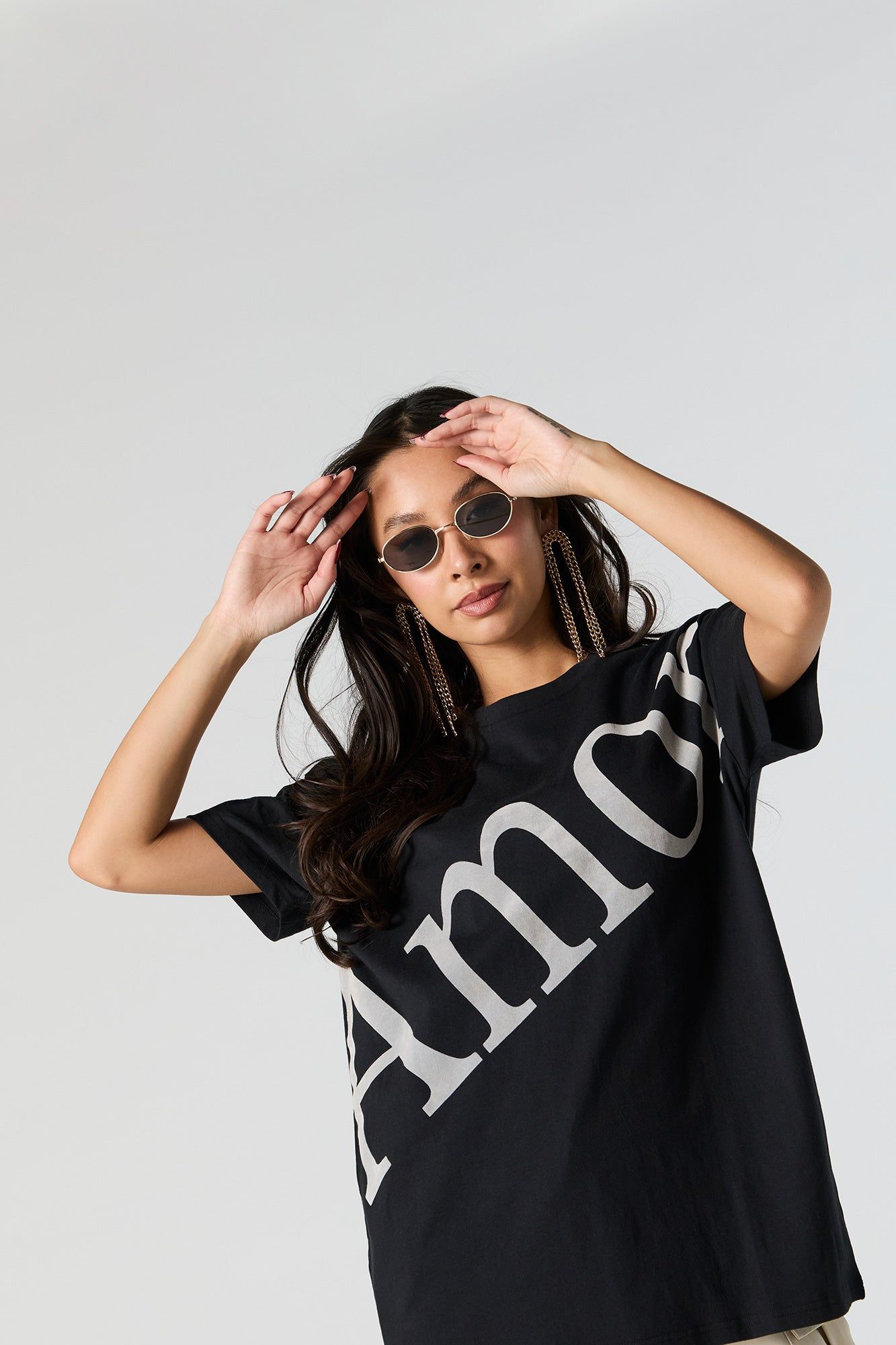 Miss Trouble Graphic Oversized T-Shirt sold by Urban Planet product image thumbnail 2