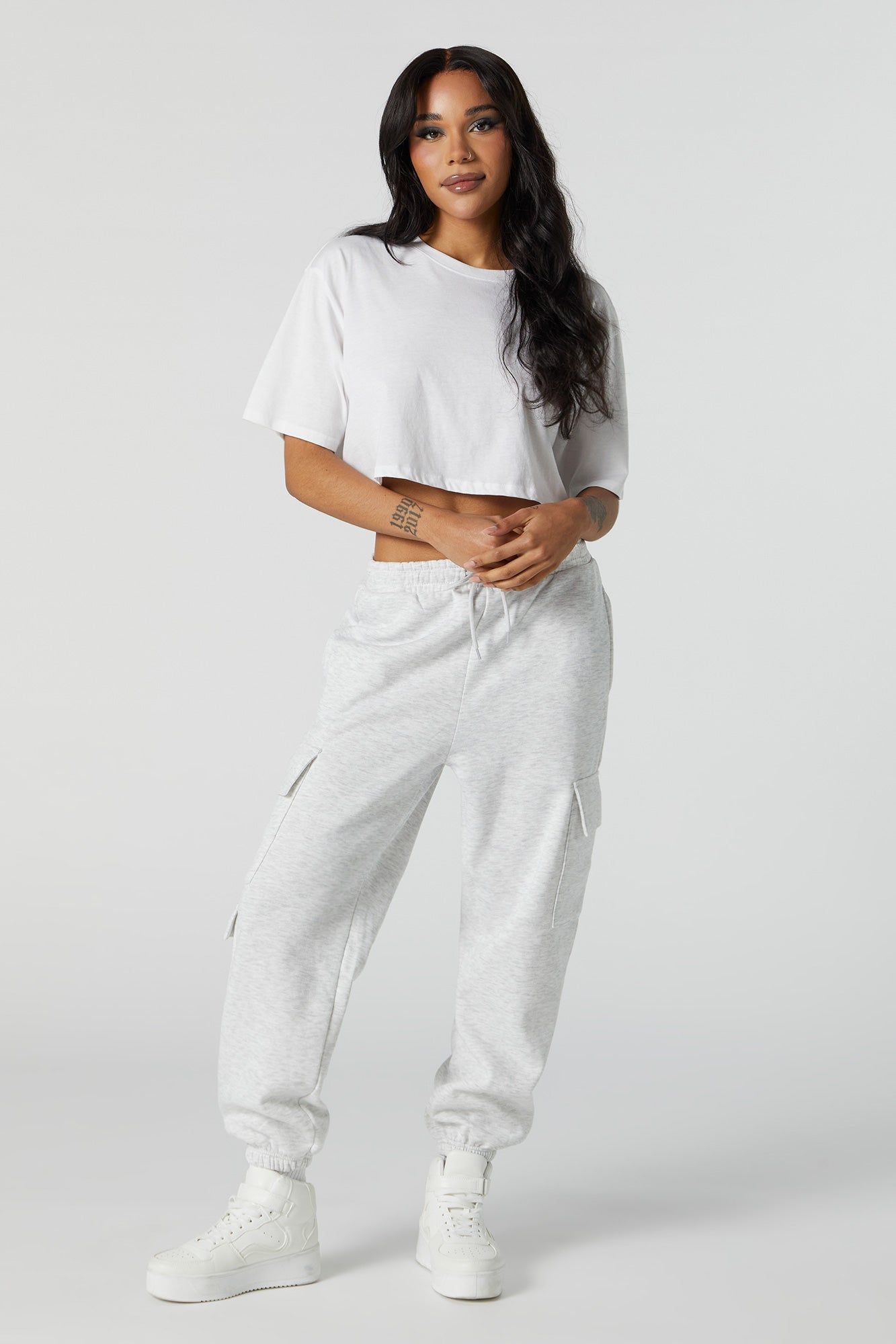 Fleece Multi Pocket Cargo Jogger sold by Urban Planet