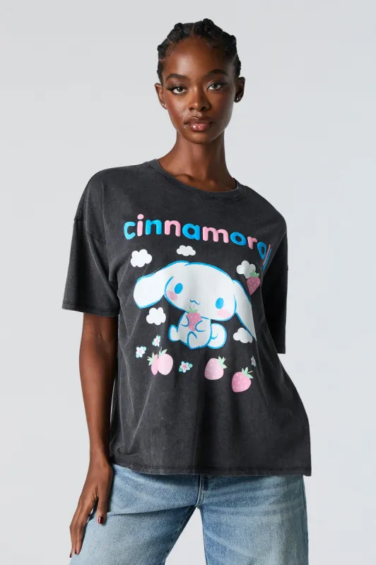 Cinnamoroll Graphic Washed Boyfriend T-Shirt sold by Urban Planet