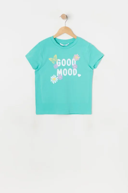 Girls Good Mood Graphic T-Shirt sold by Urban Planet