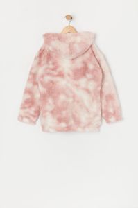 Girls Oversized Tie Dye Sherpa Zip-Up Hoodie sold by Urban Planet