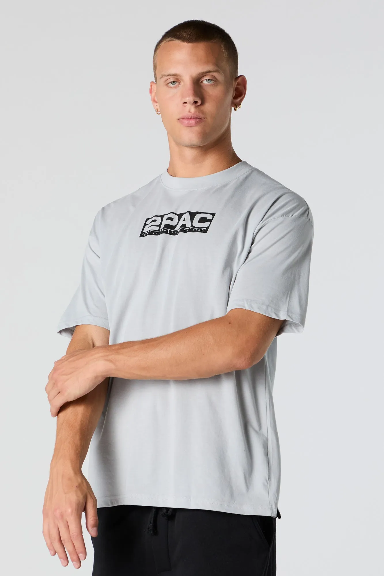 T-shirt à imprimé Tupac Til the End of Time gris sold by Urban Planet product image thumbnail 2