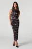 Robe midi moulante sans manches en filet sold by Urban Planet