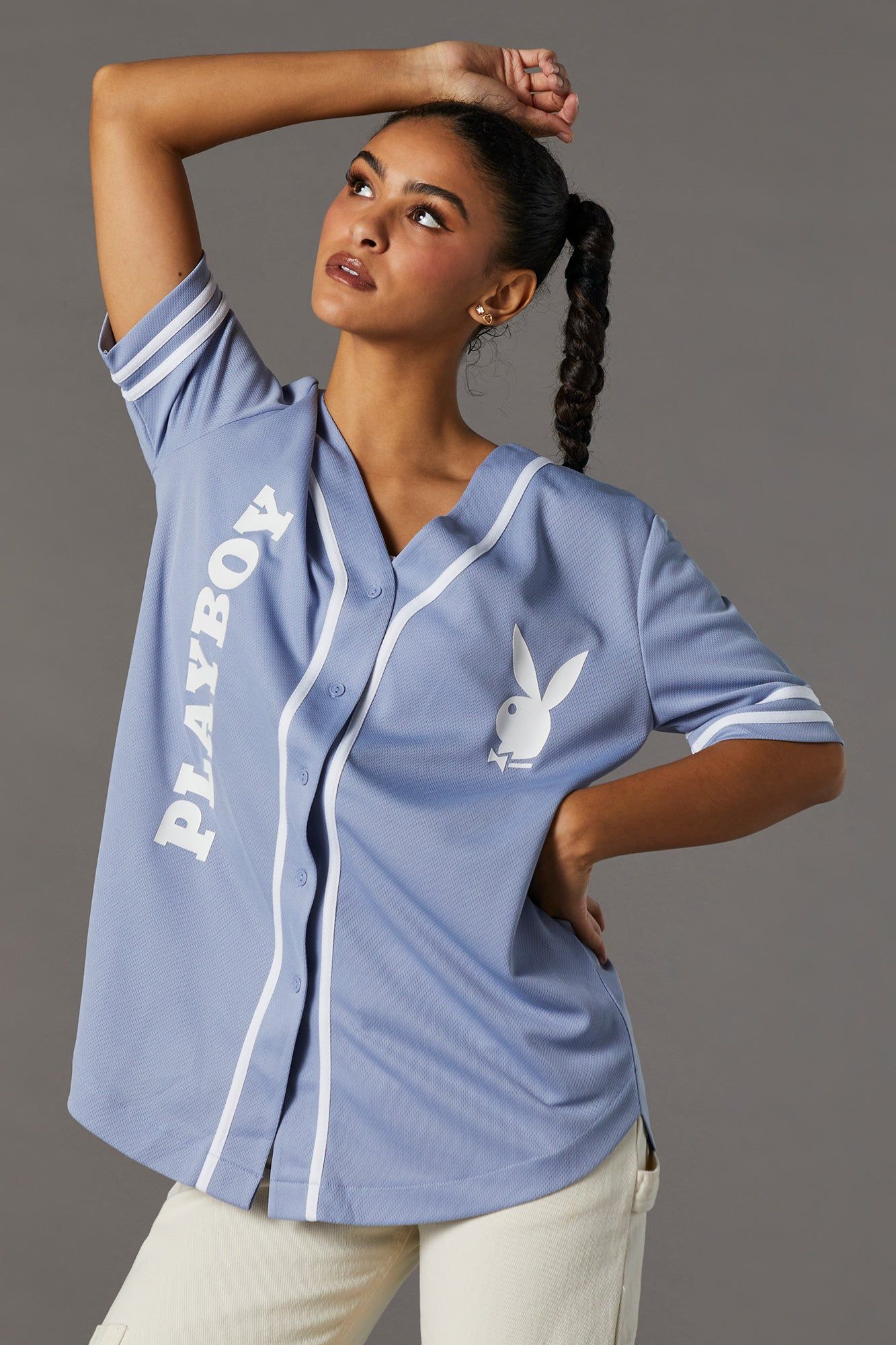 Playboy Graphic Baseball Jersey sold by Urban Planet
