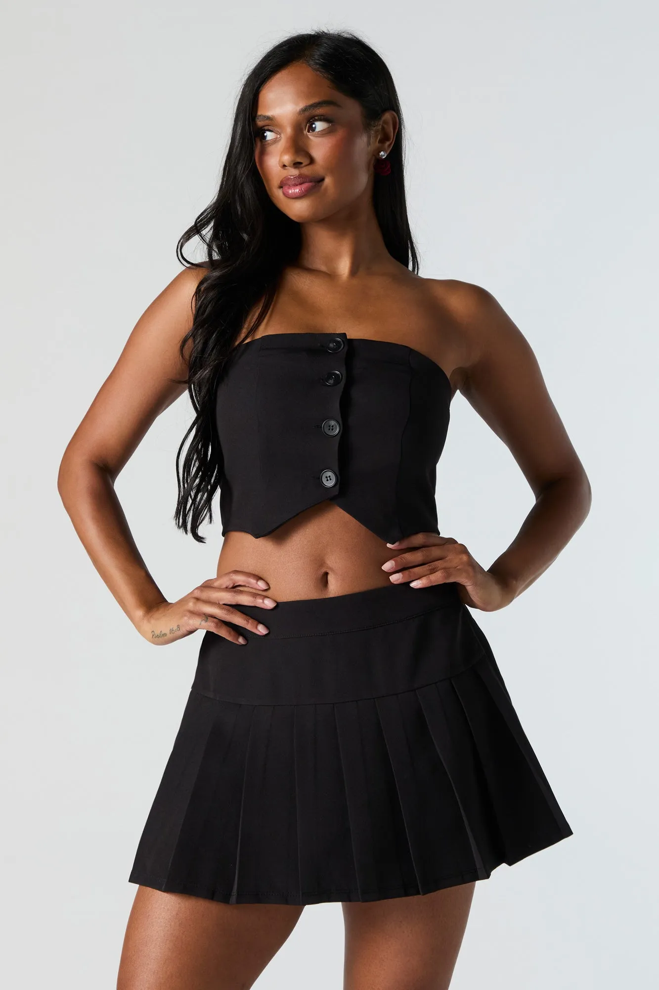 Button-Up Tube Top sold by Urban Planet product image thumbnail 5