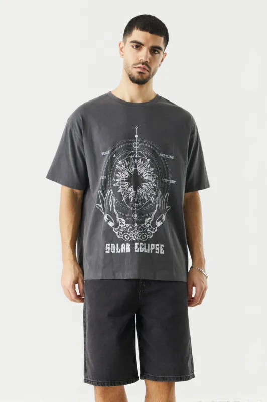 Solar Eclipse Graphic Relaxed T-Shirt sold by Urban Planet