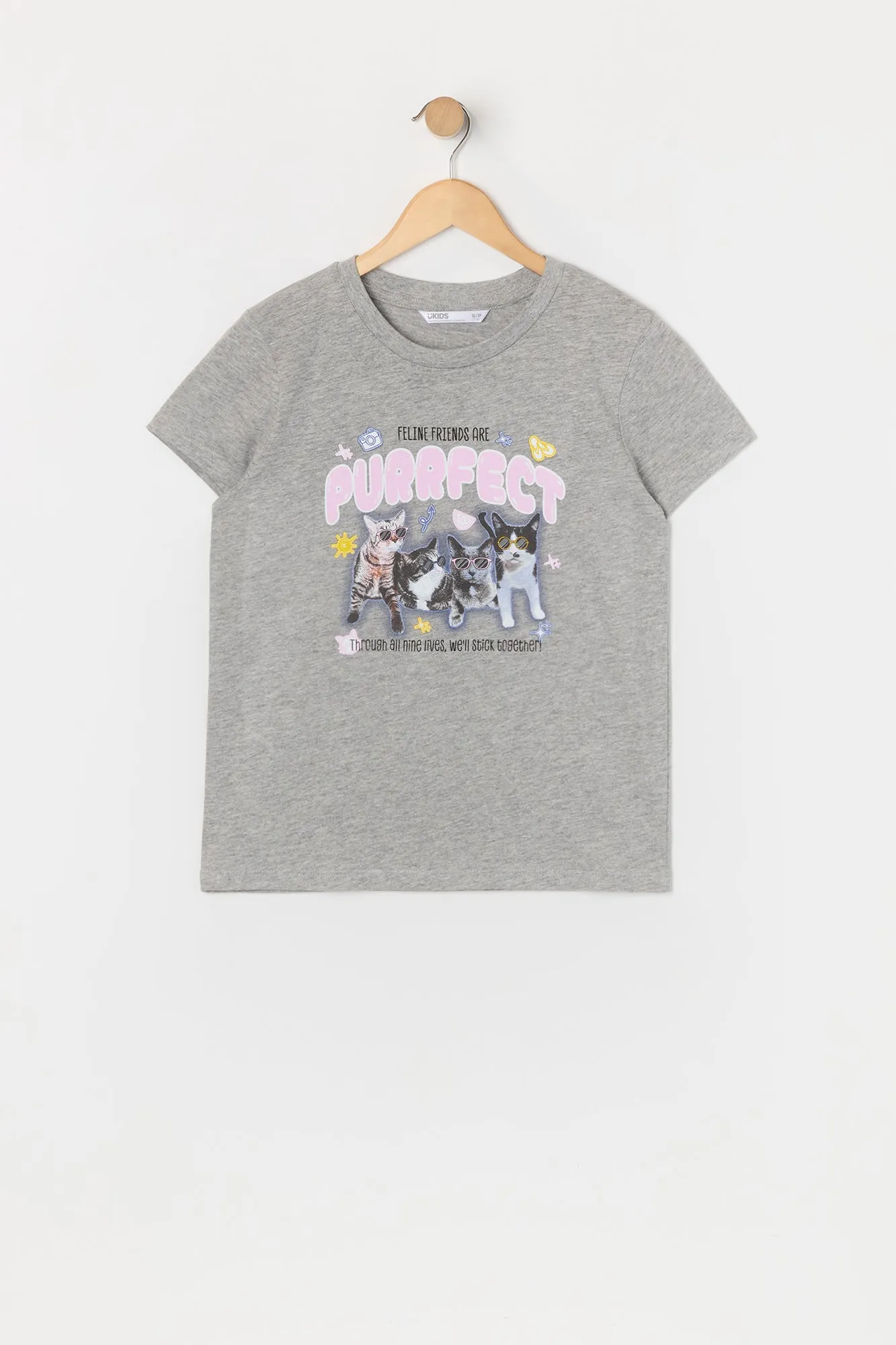 Girls Purrfect Graphic T-Shirt sold by Urban Planet