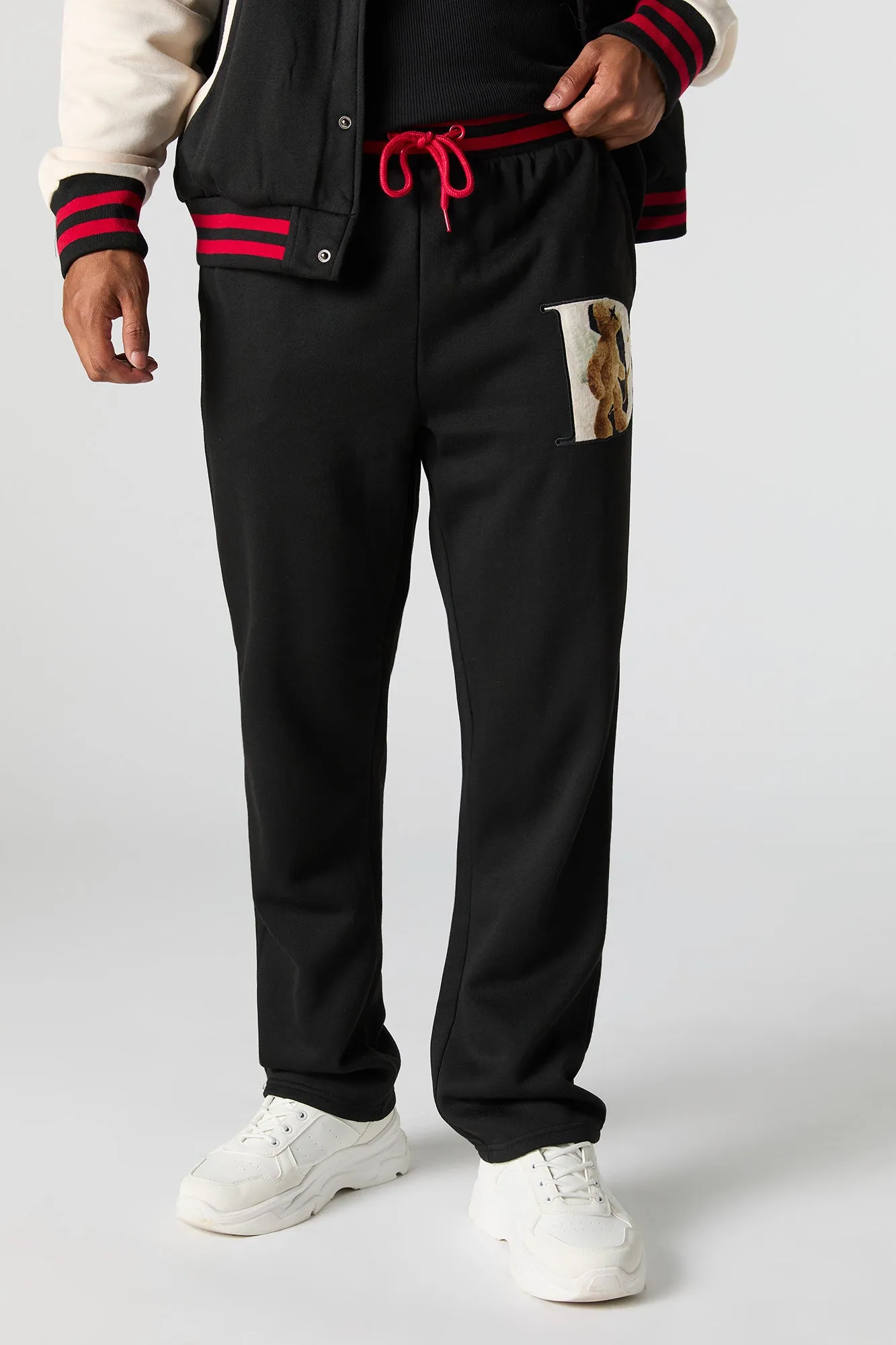 Dream Bear Embroidered Fleece Varsity Sweatpant sold by Urban Planet