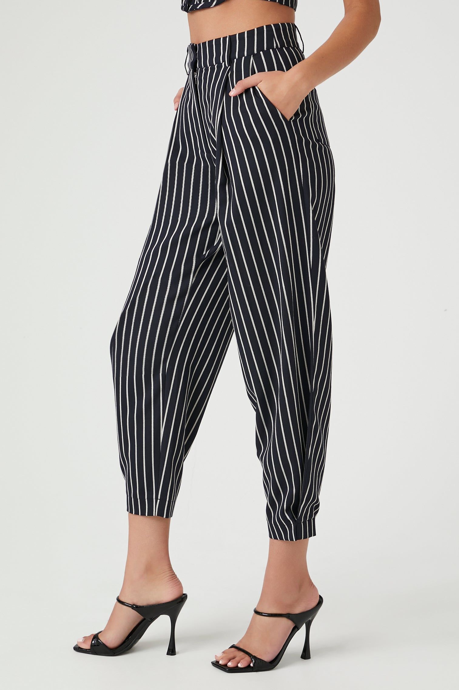 Pantalon à taille haute et fines rayures sold by Urban Planet product image thumbnail 2