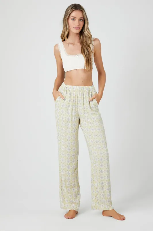 Geo Print Pajama Pant sold by Urban Planet