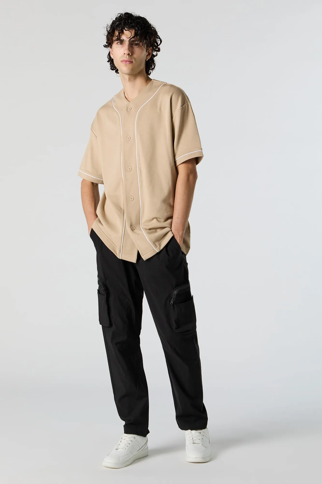 Fleece Baseball Jersey sold by Urban Planet product image thumbnail 3