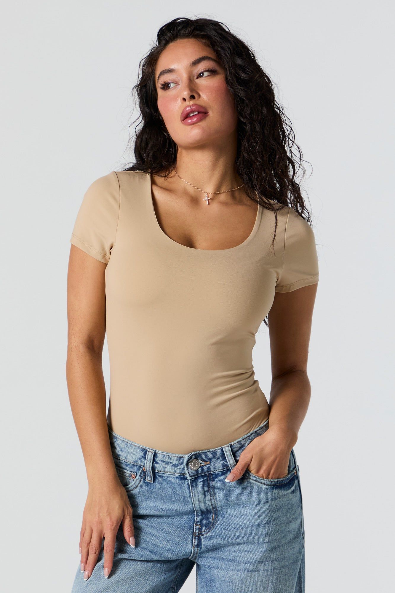 Scoop Neck Short Sleeve Bodysuit sold by Urban Planet product image thumbnail 5