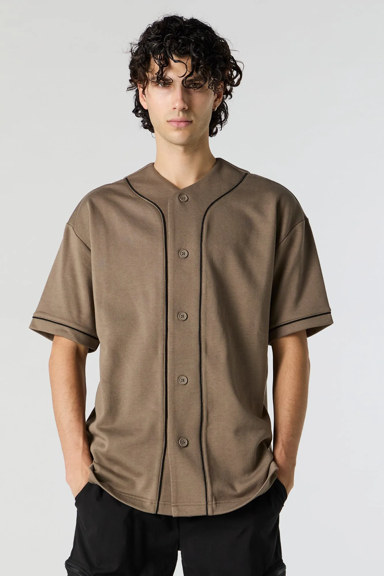 Fleece Baseball Jersey sold by Urban Planet product image thumbnail 4