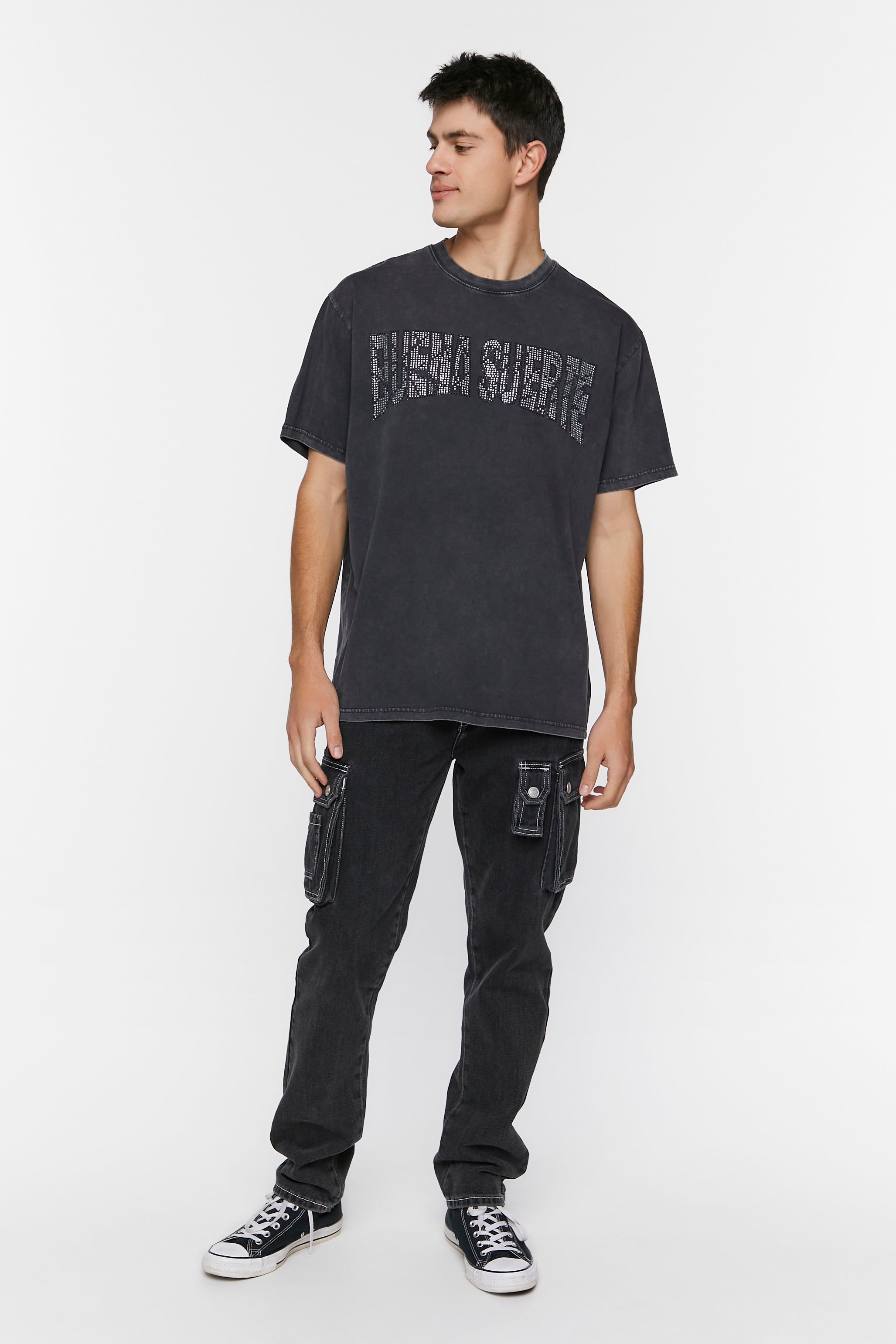 T-shirt à imprimé Buena Suerte en pierres du Rhin sold by Urban Planet product image thumbnail 4