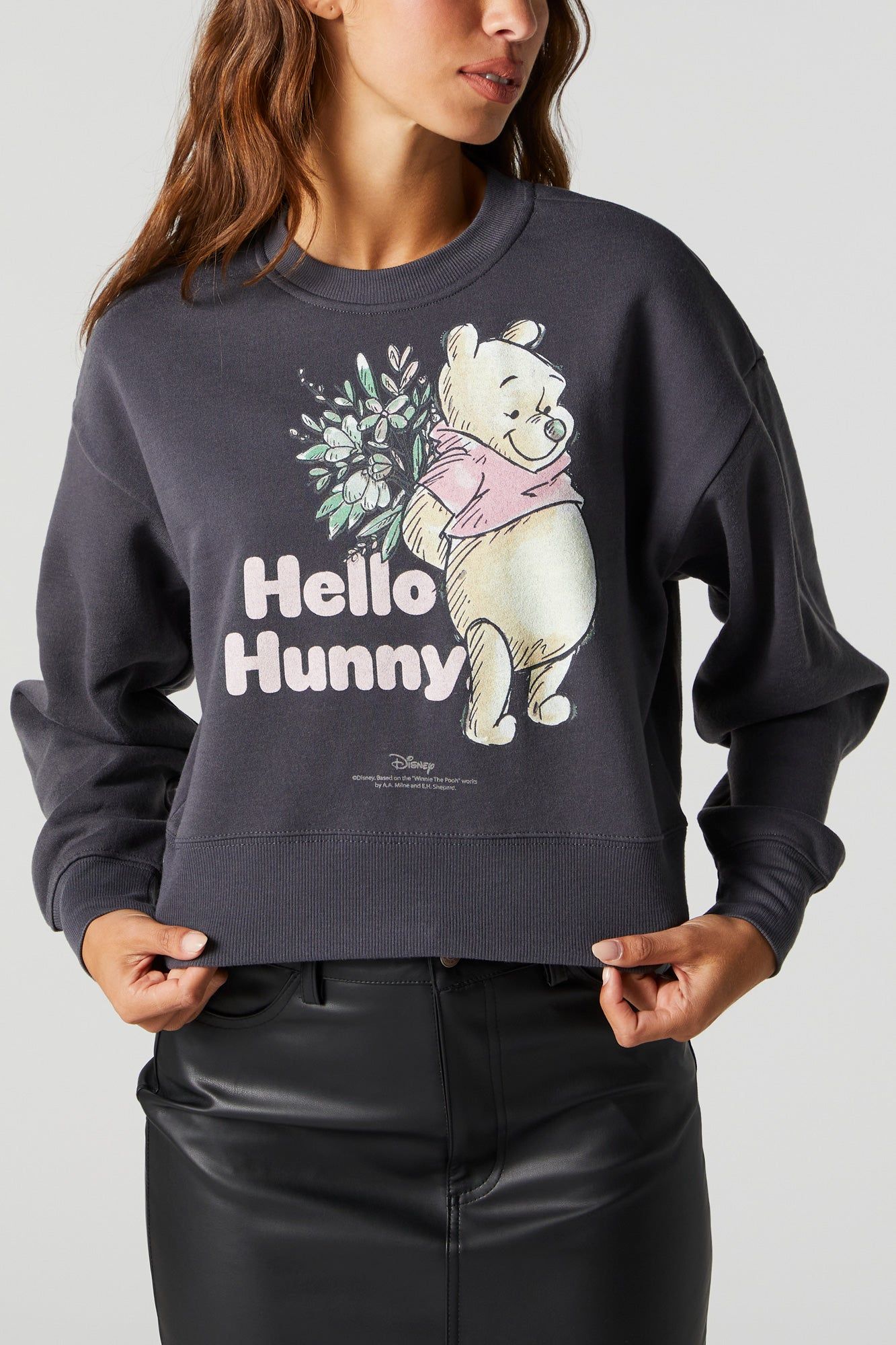 Winnie The Pooh Graphis Cropped Sweatshirt sold by Urban Planet product image thumbnail 2