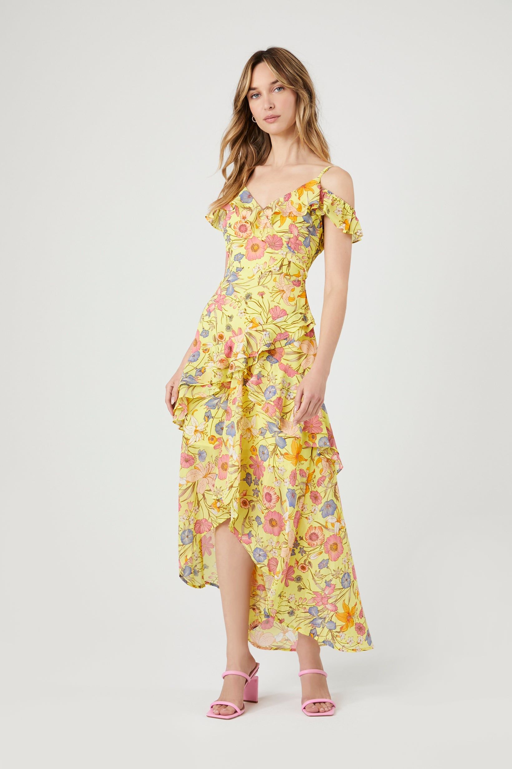 Floral Print High-Low Dress sold by Urban Planet product image thumbnail 4