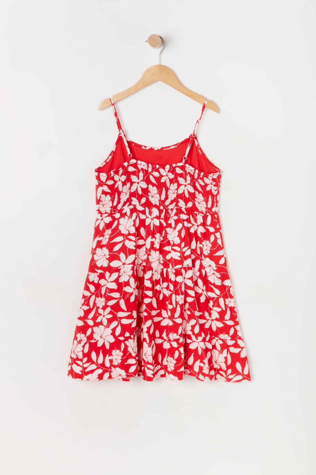 Girls Red Floral Tiered Dress sold by Urban Planet product image thumbnail 2