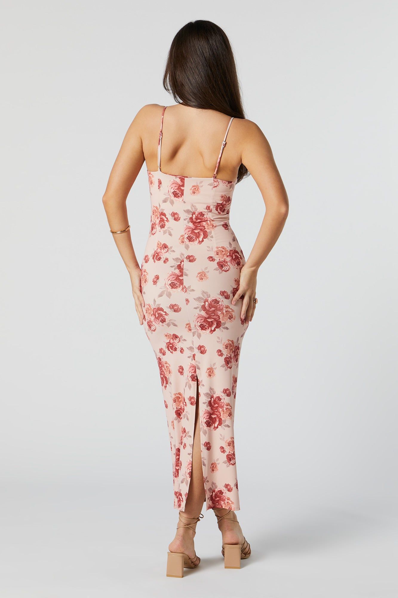 Floral Print Square Neck Bodycon Maxi Dress sold by Urban Planet product image thumbnail 2
