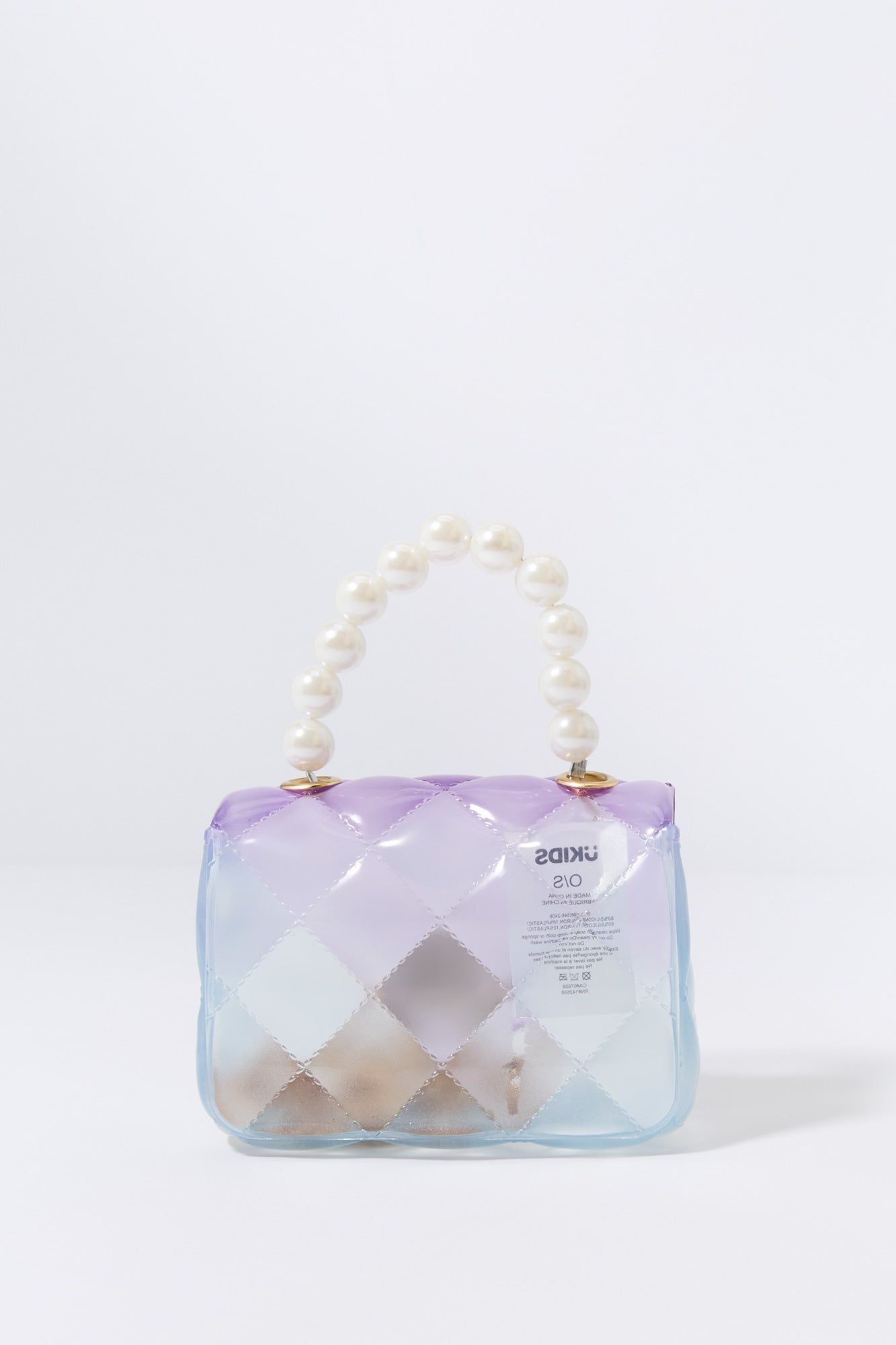 Girls Jelly Quilted Pearl Handle Purse sold by Urban Planet product image thumbnail 3