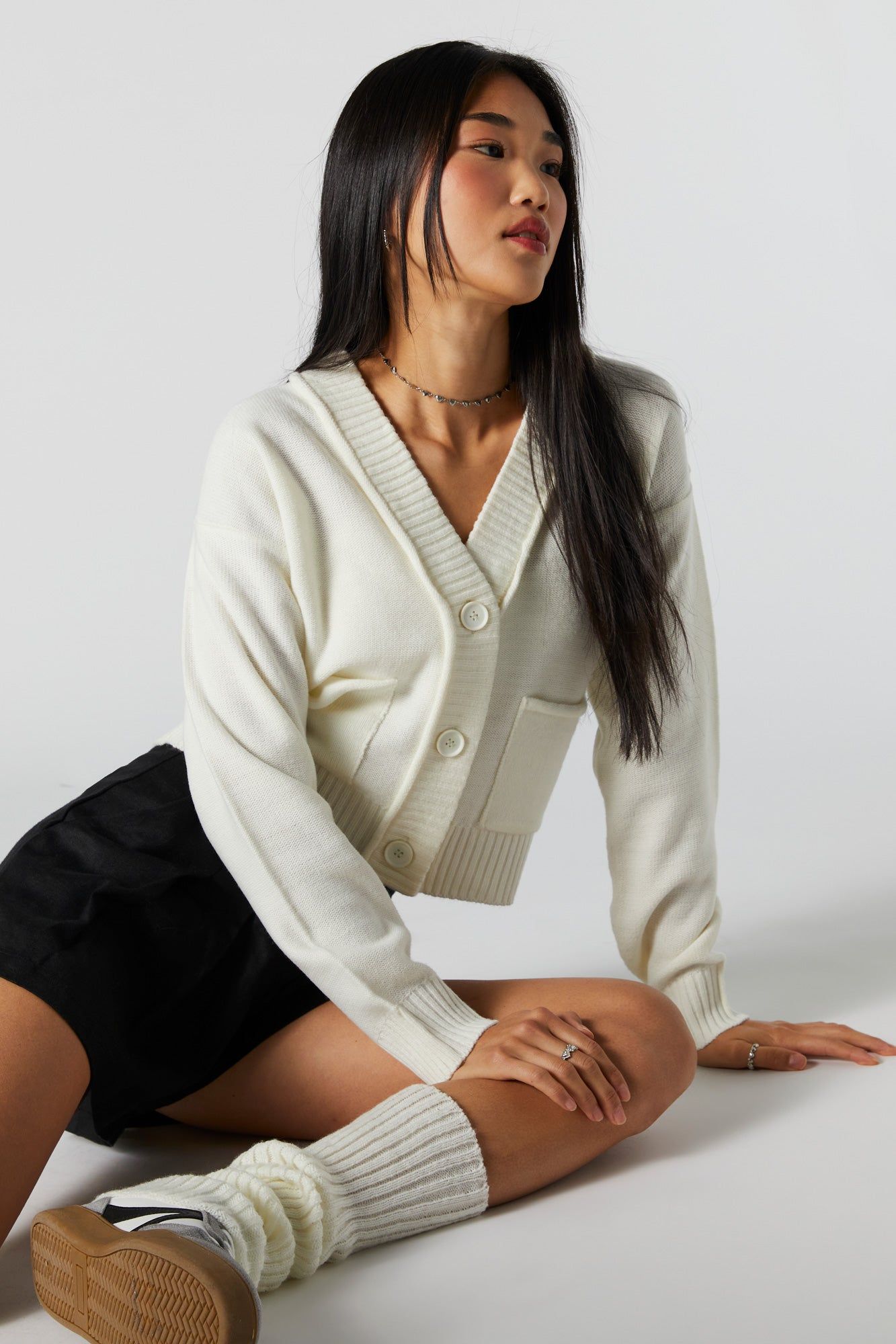 Button-Up Oversized Cardigan sold by Urban Planet product image thumbnail 3