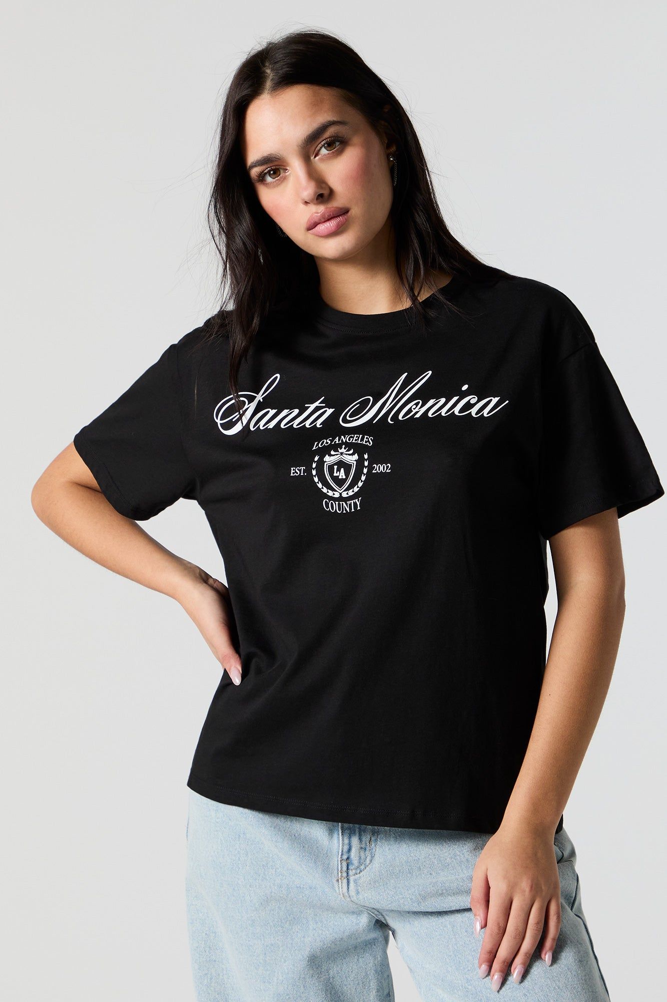Santa Monica Graphic Boyfriend T-Shirt sold by Urban Planet product image thumbnail 2