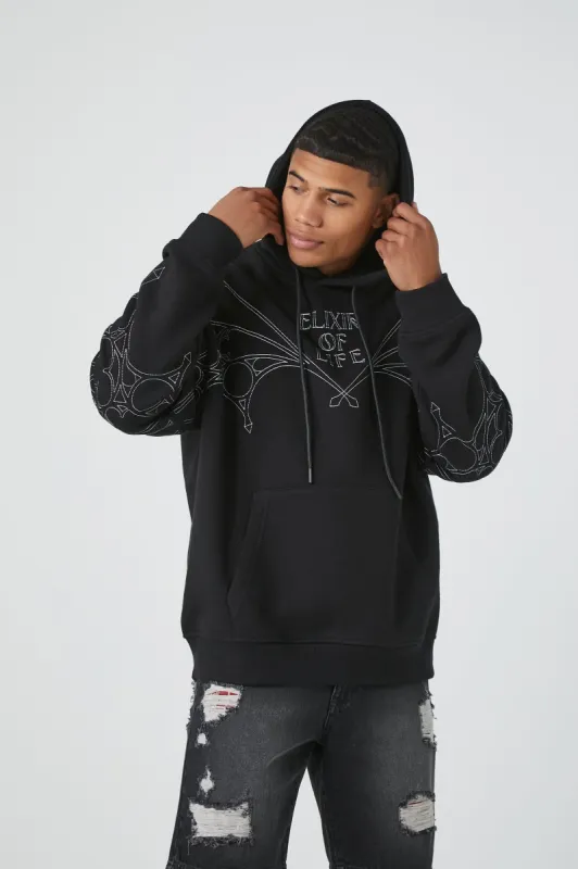 Haut à capuchon avec imprimé Elixir of Life en pierres du Rhin sold by Urban Planet