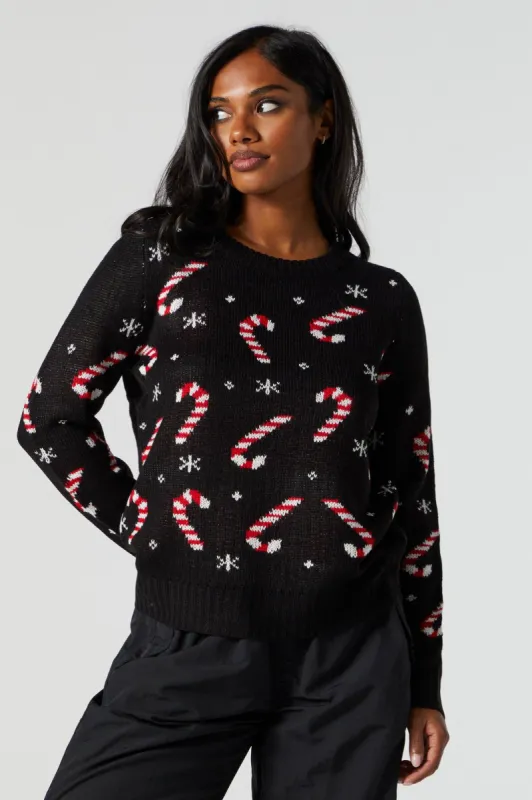 Candy Cane Knit Xmas Sweater sold by Urban Planet