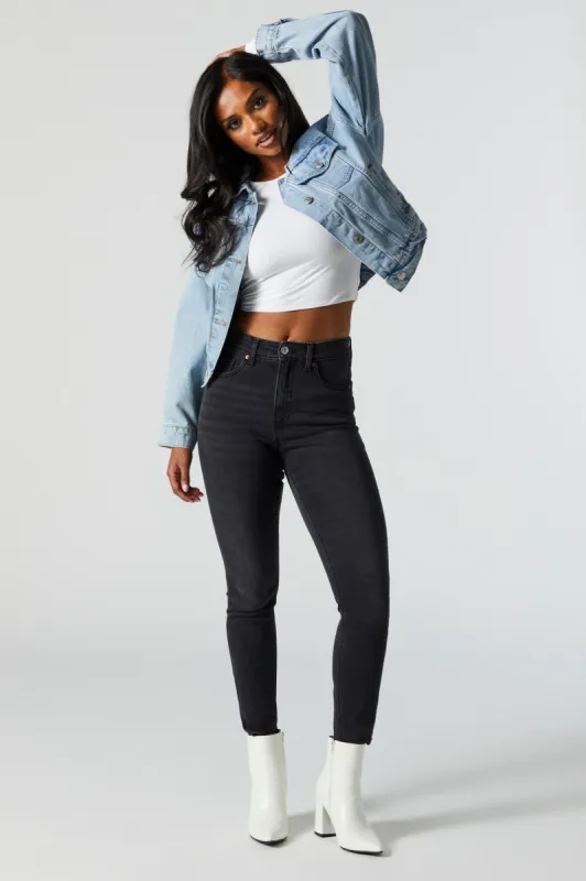 Miami Black Wash High Rise Skinny Jean sold by Urban Planet