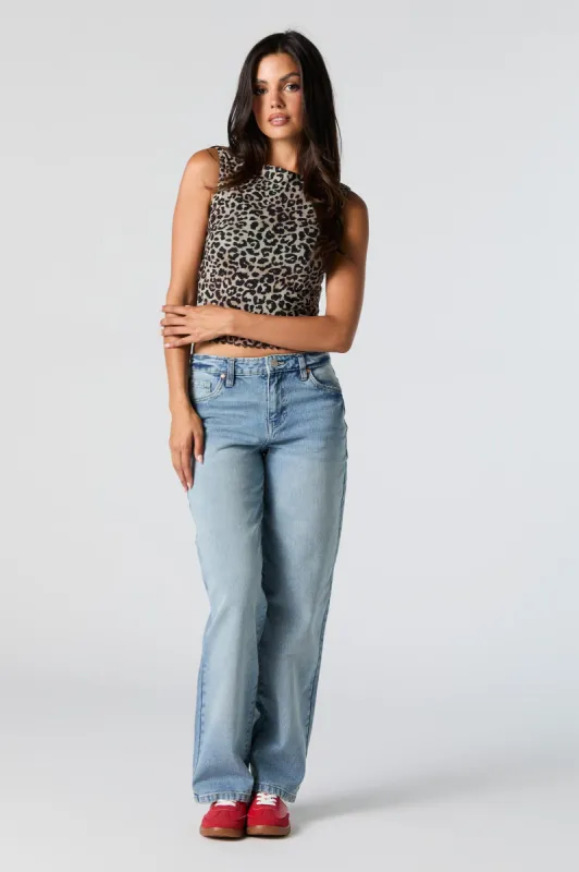 Medium Wash Slouchy Straight Leg Jean sold by Urban Planet