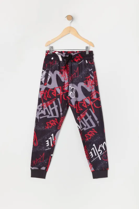 Jogger en molleton à imprimé graffitis pour garçon sold by Urban Planet