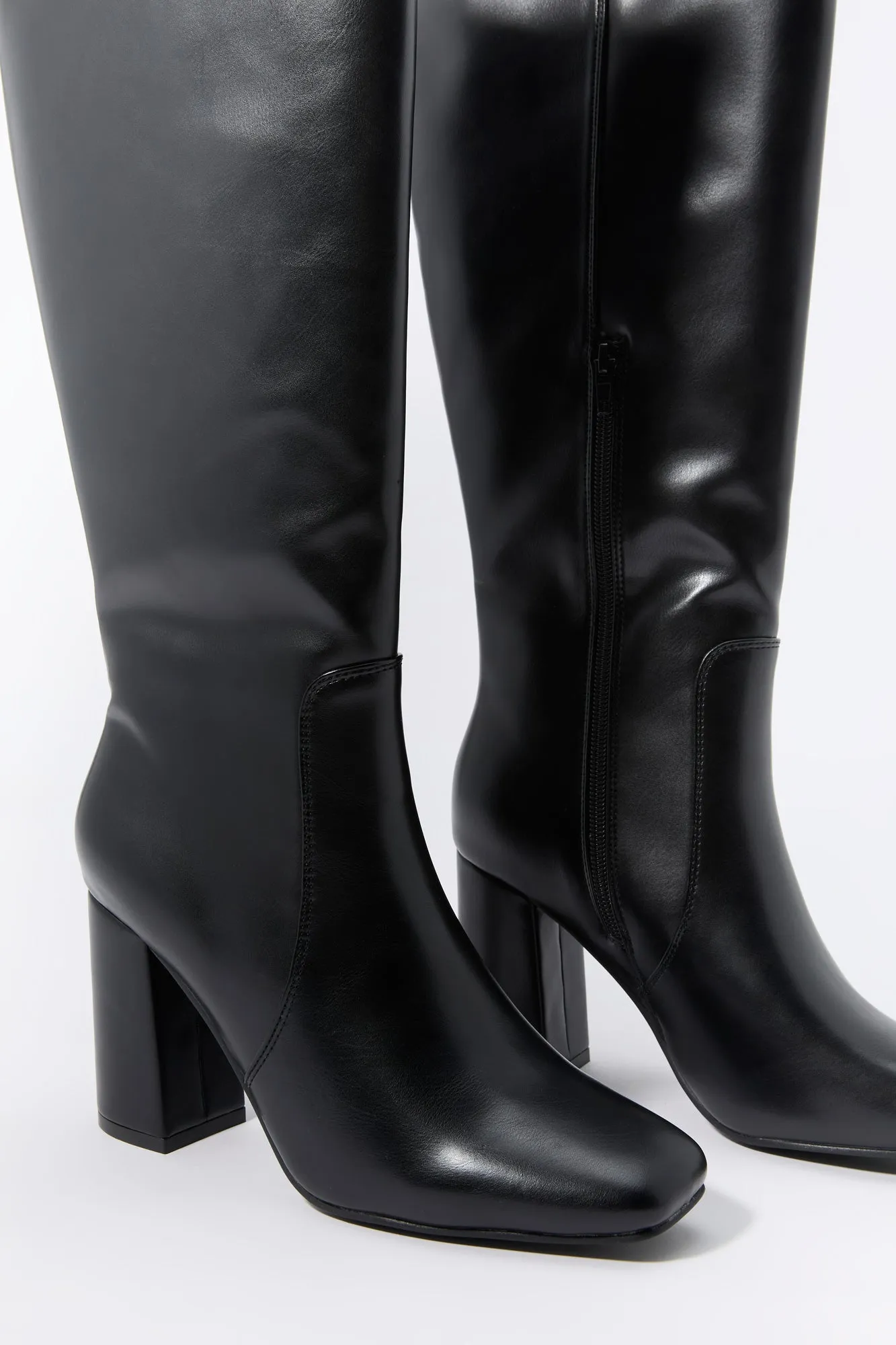 Knee High Square Toe Boots sold by Urban Planet