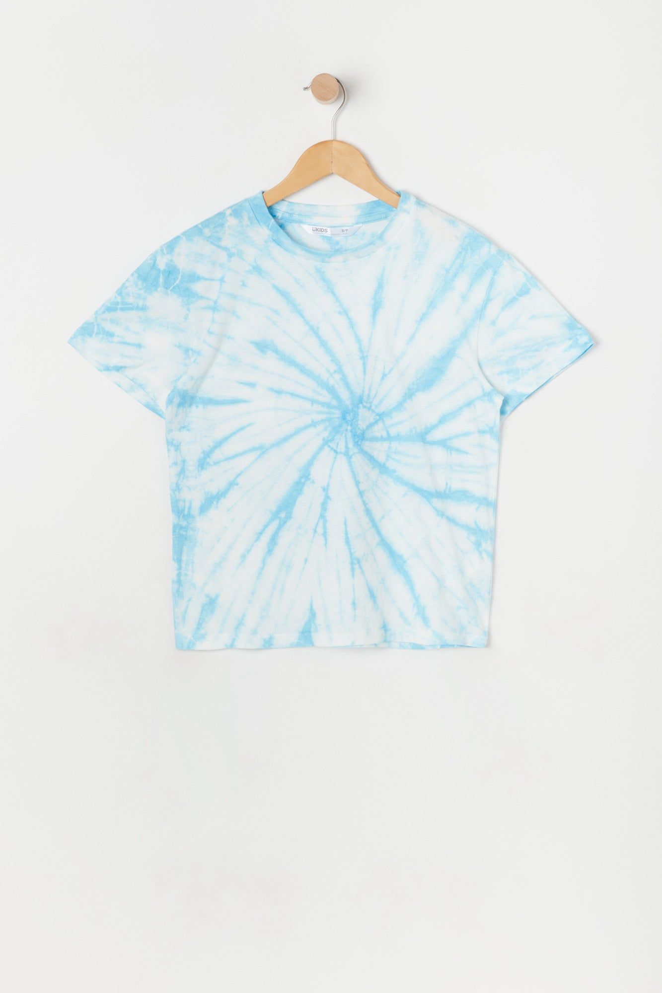 Girls Oversized Blue Tie-Dye T-Shirt sold by Urban Planet
