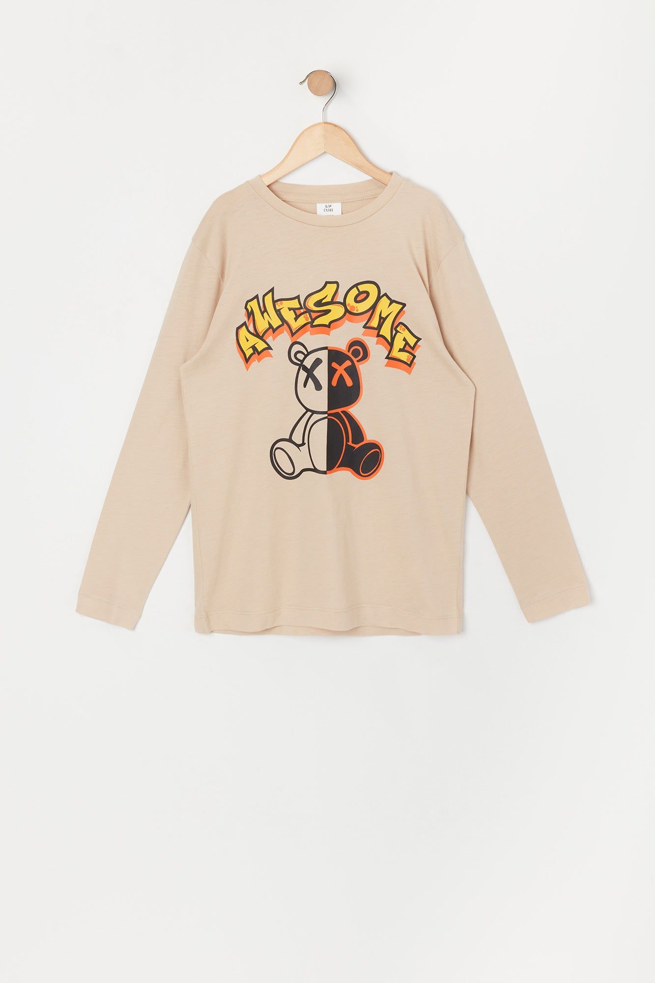 Boys Awesome Bear Graphic Long Sleeve Top sold by Urban Planet