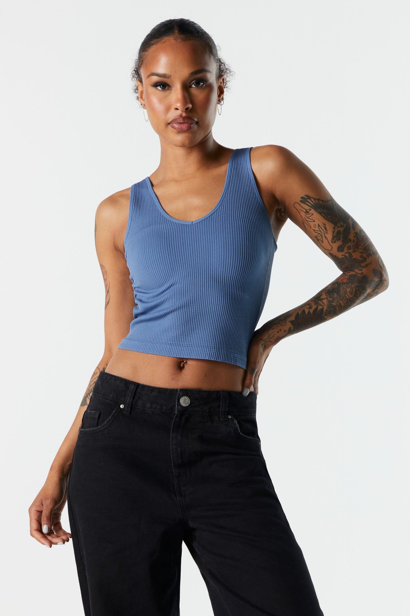 Débardeur côtelé coussiné sans couture sold by Urban Planet product image thumbnail 2