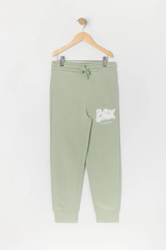 Boys Bronx Graphic Fleece Jogger sold by Urban Planet