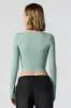 Ribbed Long Sleeve Corset Top sold by Urban Planet