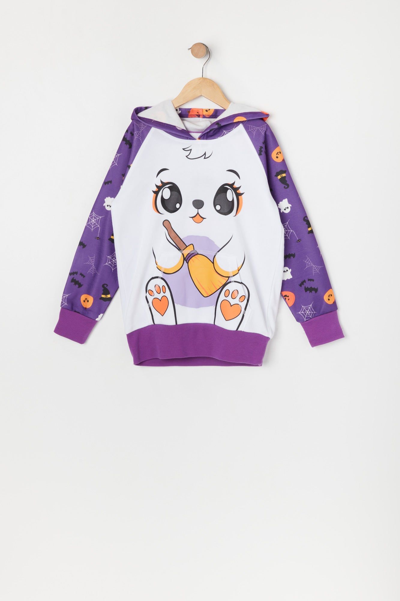 Haut à capuchon d'Halloween à imprimé Lapin sorcier pour fille sold by Urban Planet product image thumbnail 2