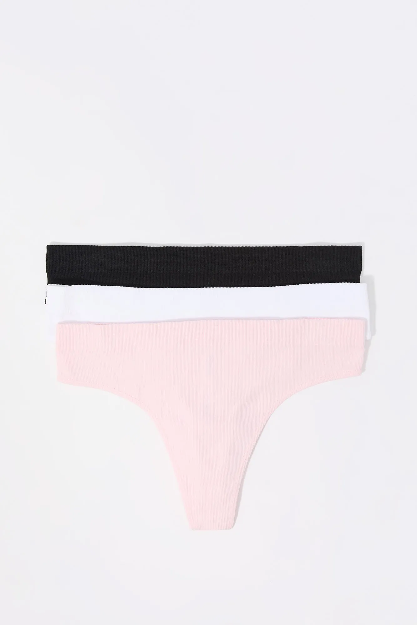 Seamless Ribbed Thong Panty (3 Pack) sold by Urban Planet product image thumbnail 4