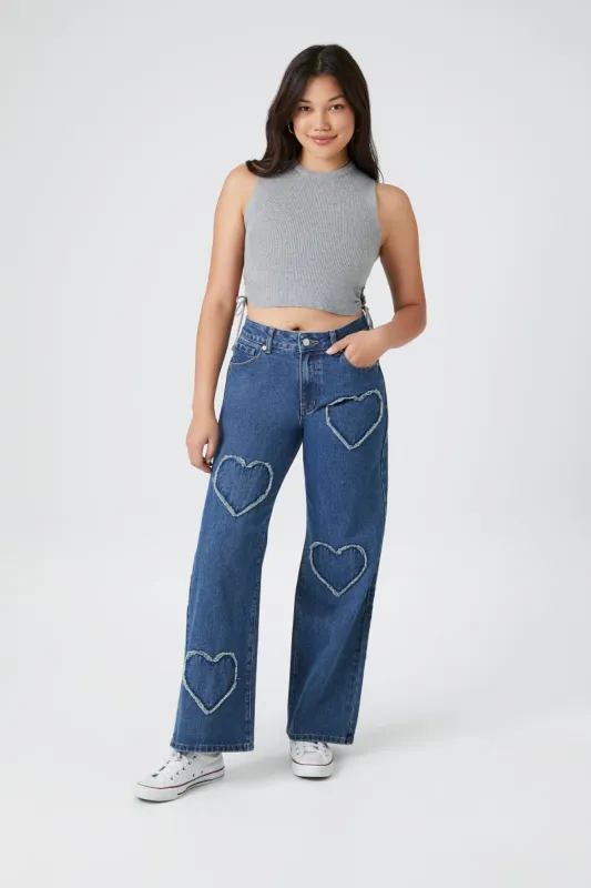 Wide Leg Heart Jean sold by Urban Planet