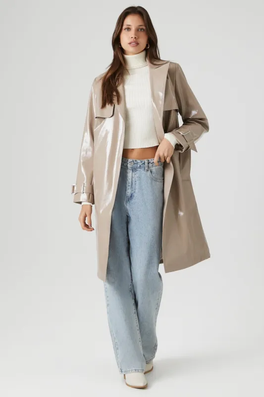 Trench en similicuir avec ceinture sold by Urban Planet