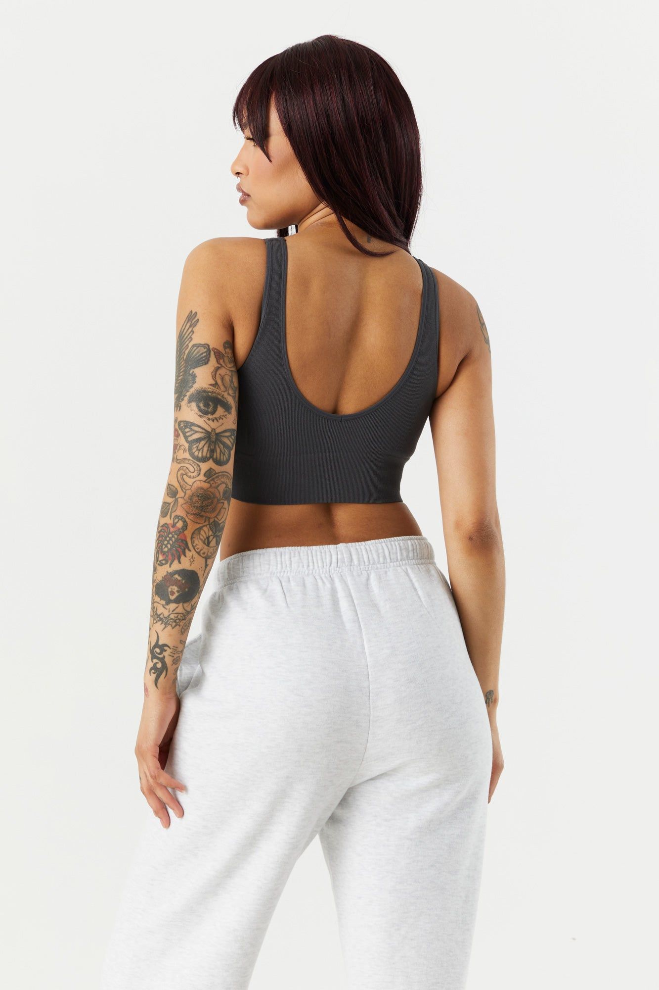 Bralette côtelée sans couture à encolure arrondie sold by Urban Planet product image thumbnail 5