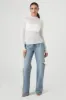 Haut en tricot semi-diaphane à manches longues avec col cheminée sold by Urban Planet