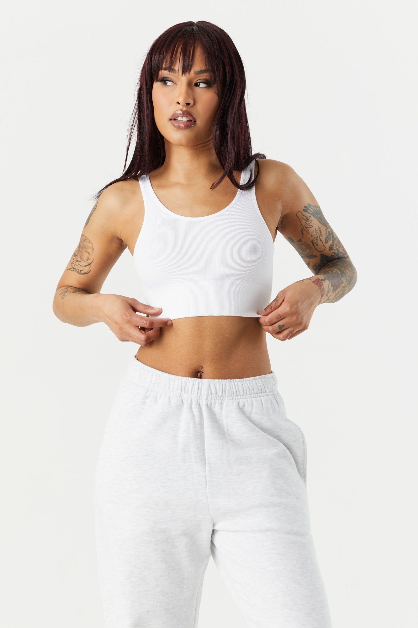 Bralette côtelée sans couture à encolure arrondie sold by Urban Planet product image thumbnail 7