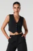 V-Neck Button-Up Cropped Vest sold by Urban Planet