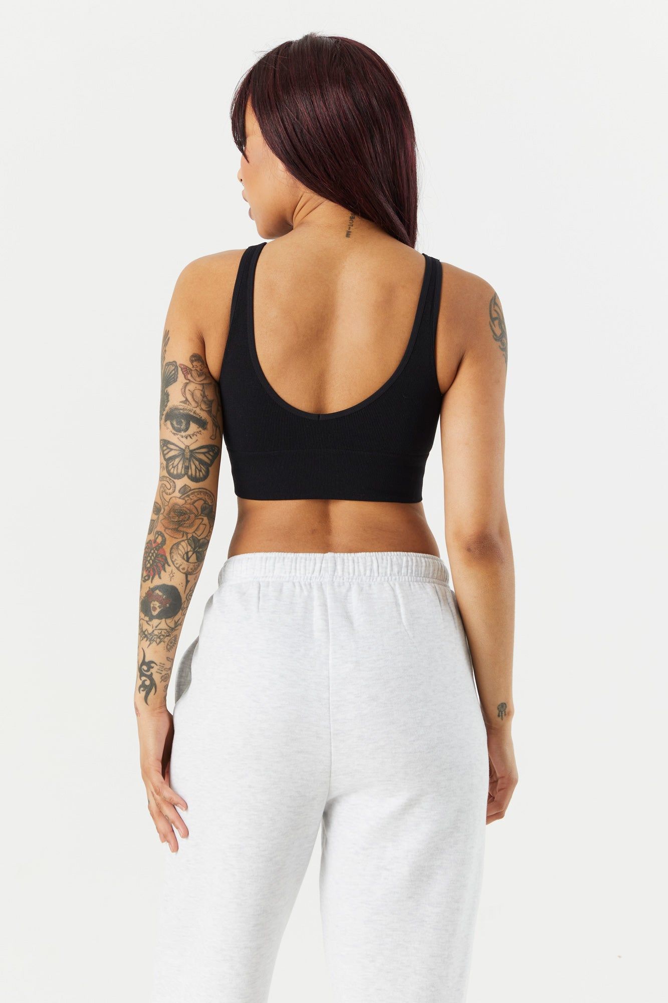 Bralette côtelée sans couture à encolure arrondie sold by Urban Planet product image thumbnail 2