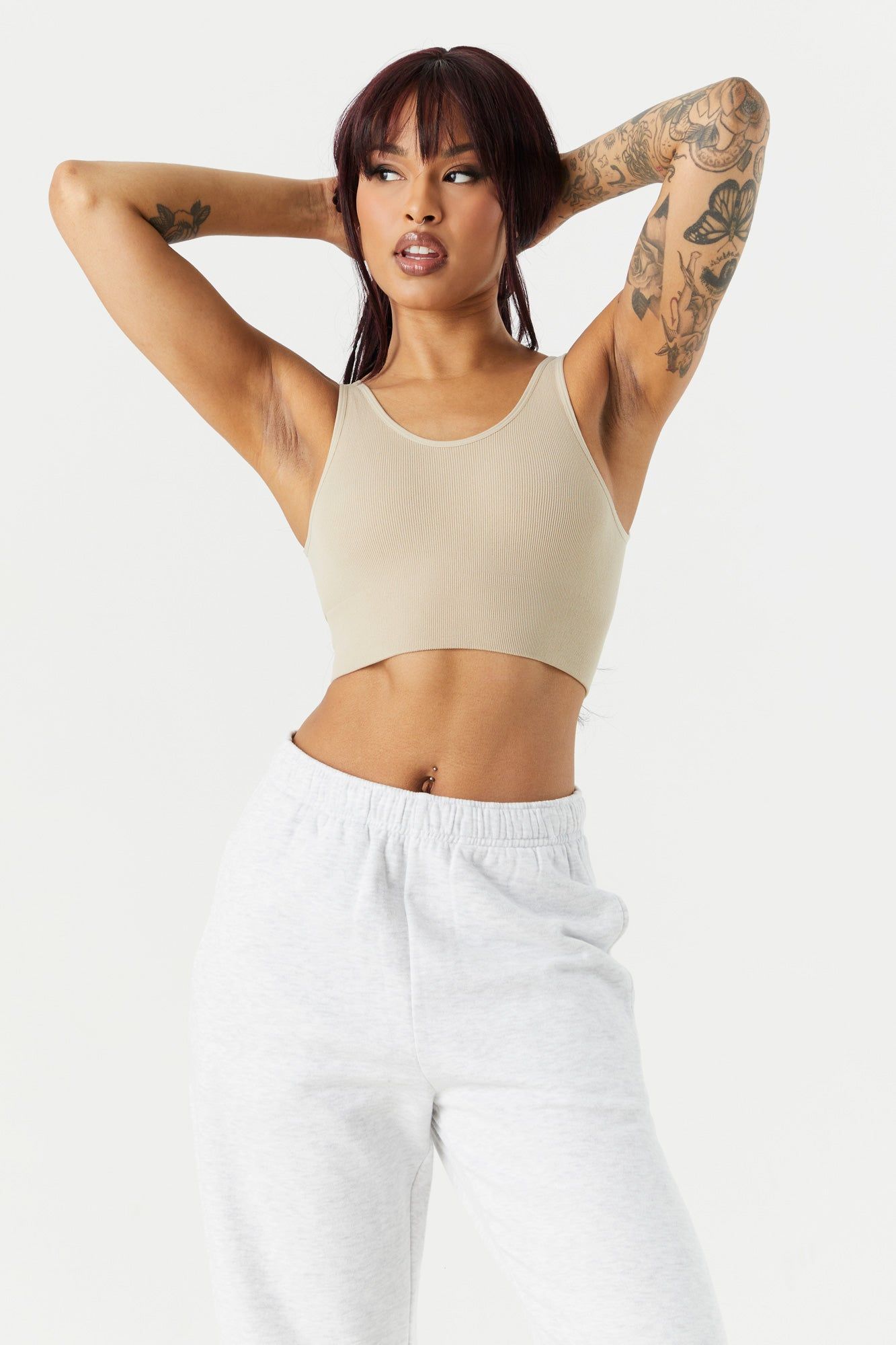 Bralette côtelée sans couture à encolure arrondie sold by Urban Planet product image thumbnail 10