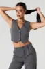 V-Neck Button-Up Cropped Vest sold by Urban Planet