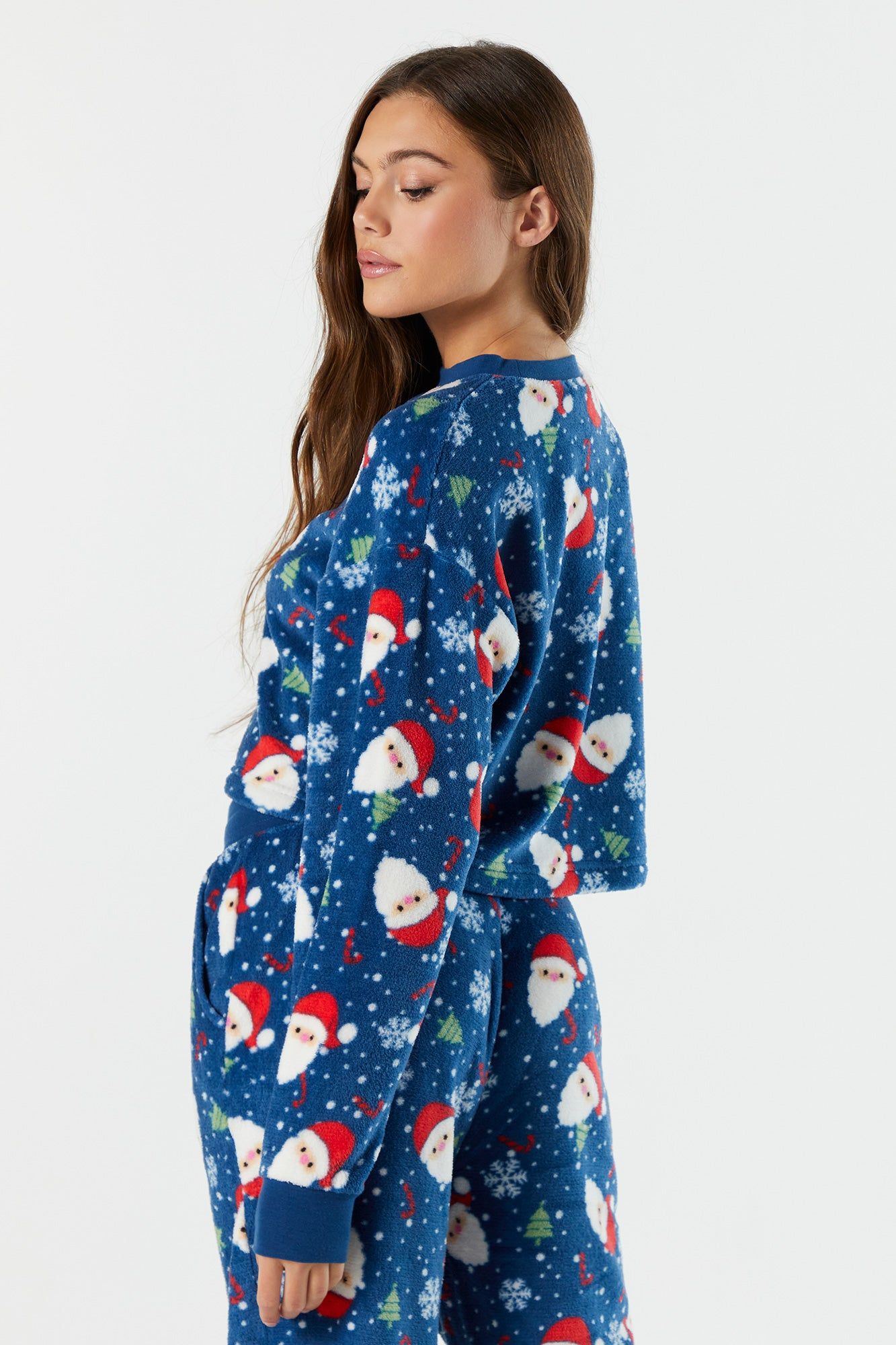 Plush Xmas Santa Pajama Top sold by Urban Planet product image thumbnail 3