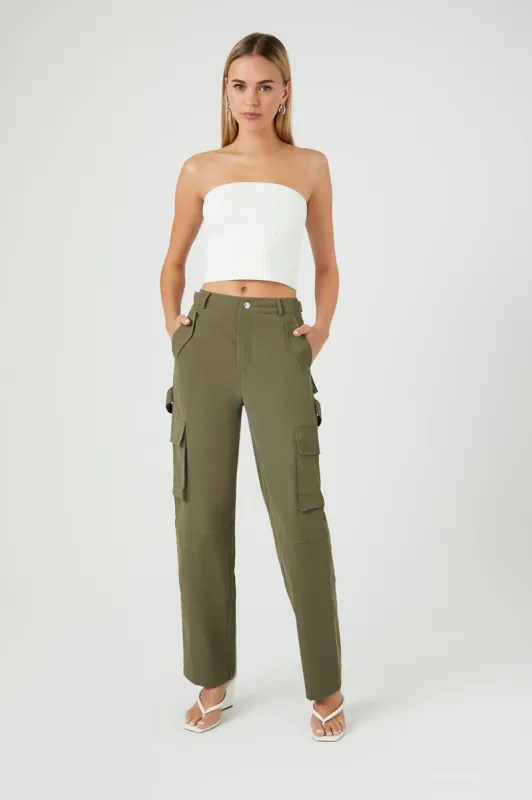 Twill High Rise Cargo Pant sold by Urban Planet